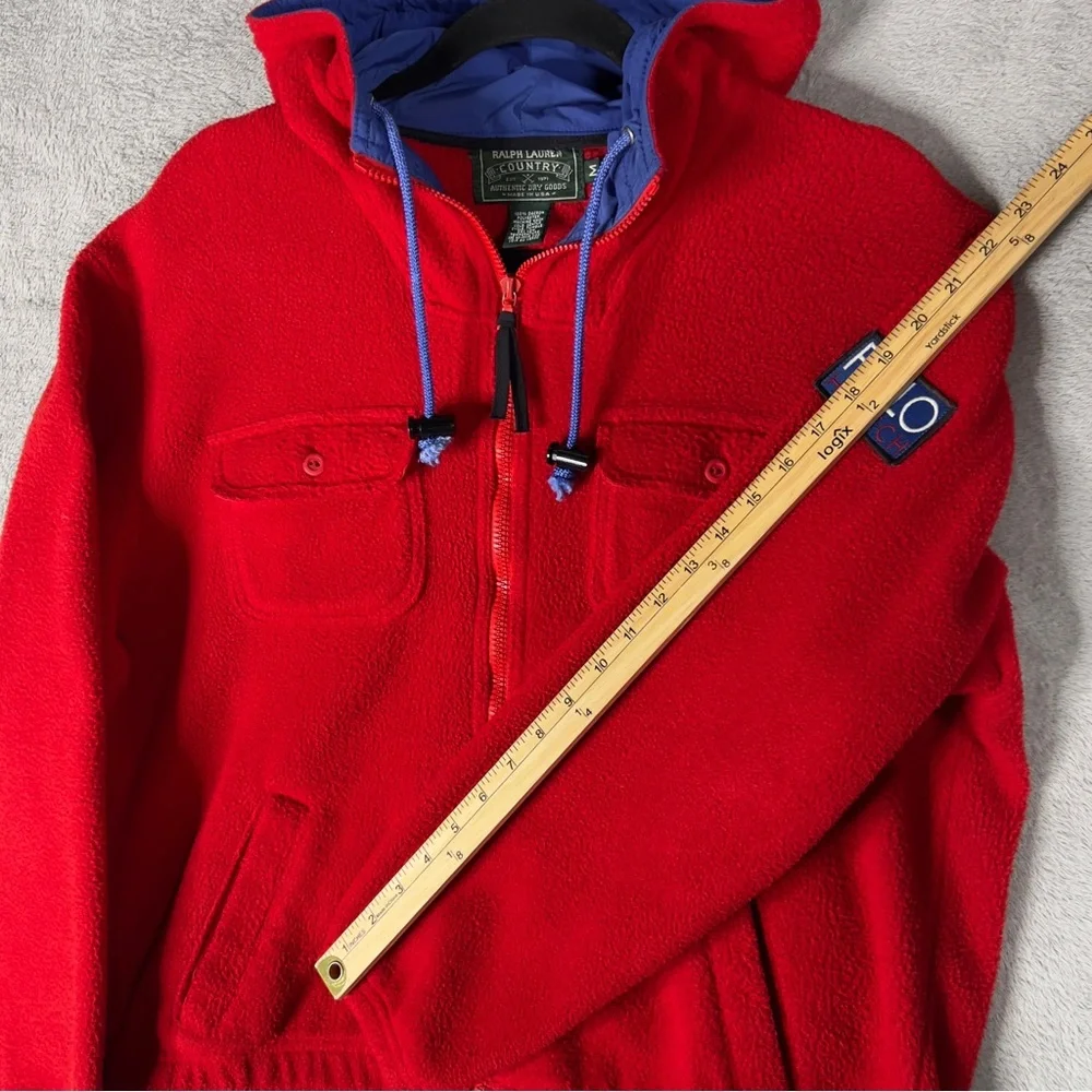 Vtg 90s‎ Polo Ralph Lauren Country Medium Hi-Tech Sportsman Polartec Zip Fleece